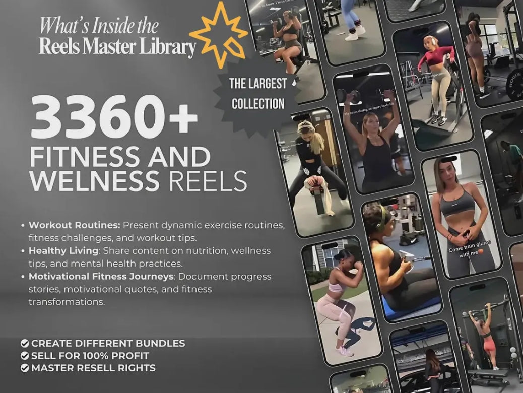 100K+ Editable Viral Reels with PLR and MRR