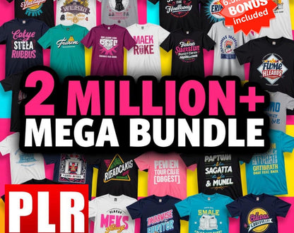 2 Million Editable T-Shirt Designs PLR MRR