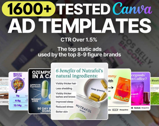 1,600+ Winning Static Ads Canva Templates